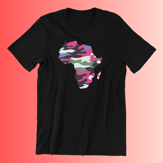 Africa Camo Pink Women's T-Shirt
